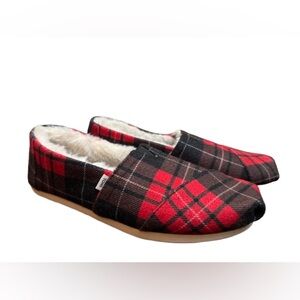 Toms Plaid Slip-Ons NWT